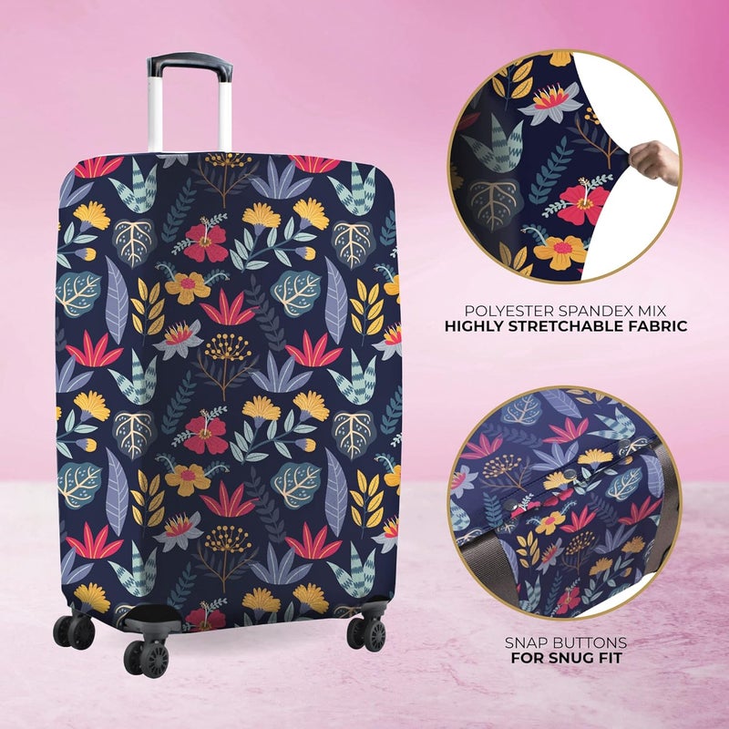 nasher miles Polyester Hard 6 inch Suitcase(NM Luggage Cover Floral 20_Multicolor) - Image 5