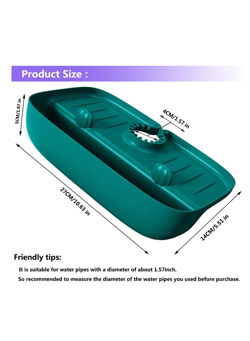 SYOSI SYOSI Kitchen Sink Splash Guard, Silicone Faucet Mat Sink Water Splash Guard Sink Draining Pad Behind Faucet Kitchen Sink Accessories Sink Tray Holder Drain Basket  - Image 3
