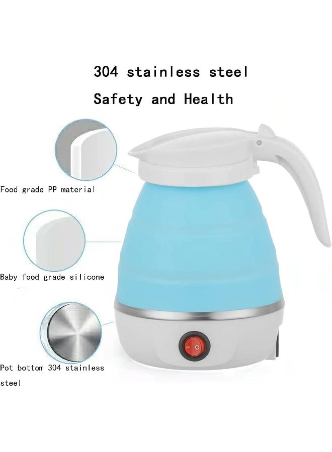 ECVV Travel Foldable Silicon Water Heater Jug Collapsible Mini Portable Electric Kettle (White)  - Image 2