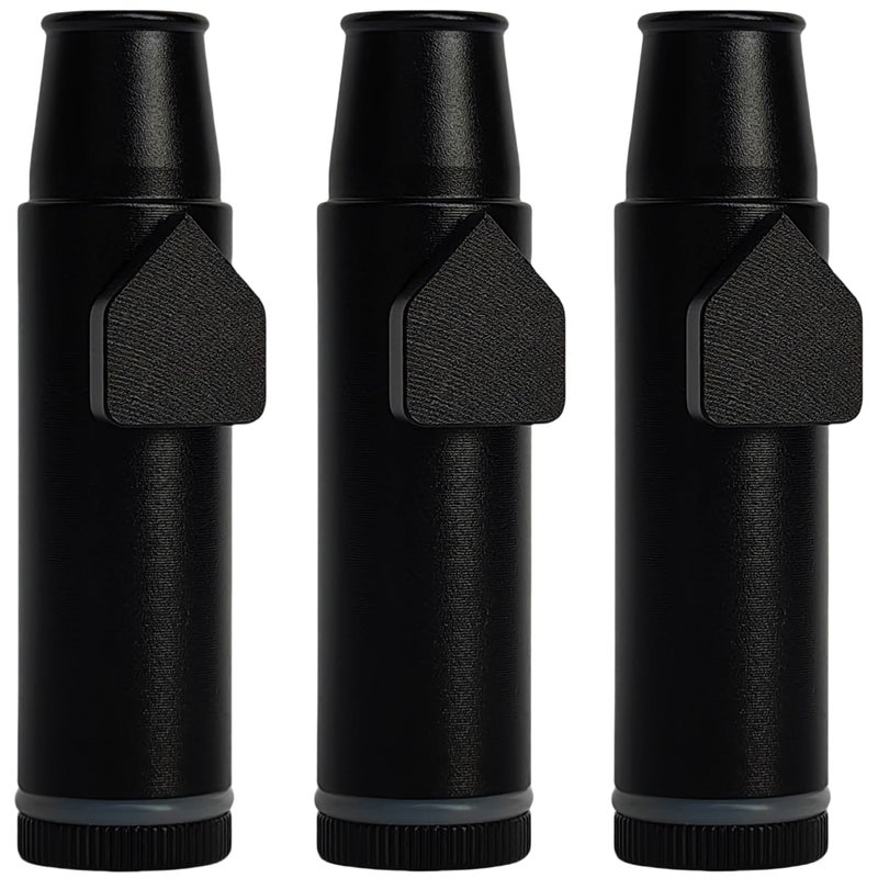 OMO Metal Ieakproof Bottle 2nd Generation Upgrade Version BlackPortable Pepper Shaker 3 pack