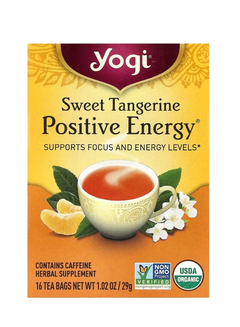 يوغي الطاقة الإيجابية اليوسفي الحلو 16 كيس شاي 1.02 أوقية (29 جم) - Image 1