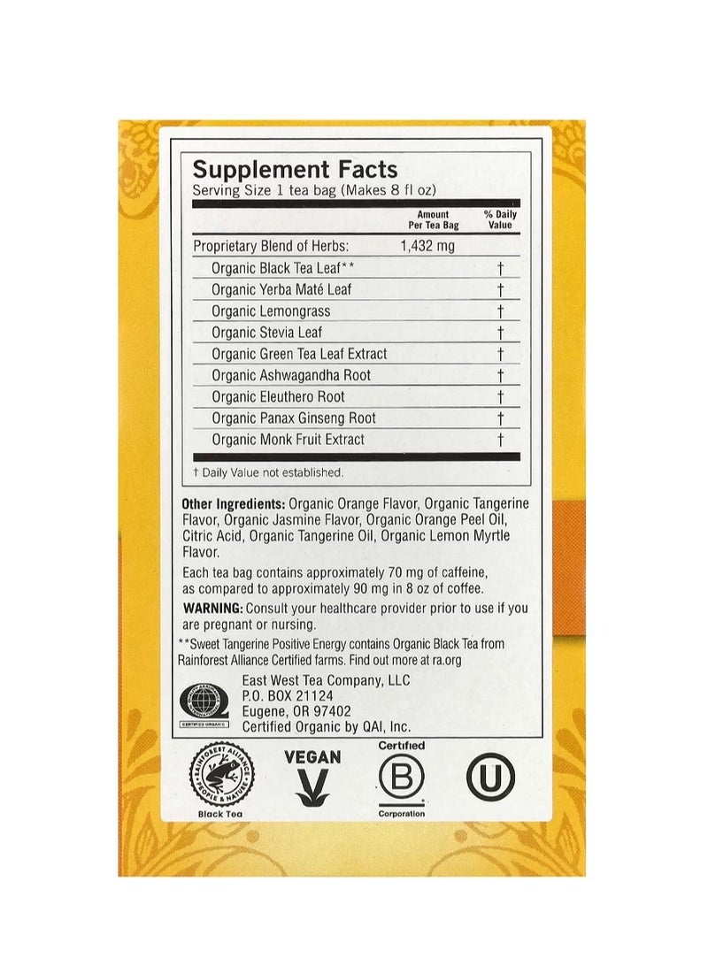 يوغي الطاقة الإيجابية اليوسفي الحلو 16 كيس شاي 1.02 أوقية (29 جم) - Image 2