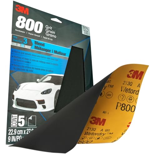3M Wetordry Sandpaper, 32035, 800 Grit, 9 in x 11 in, 5 Sheets Per Pack - Image 3