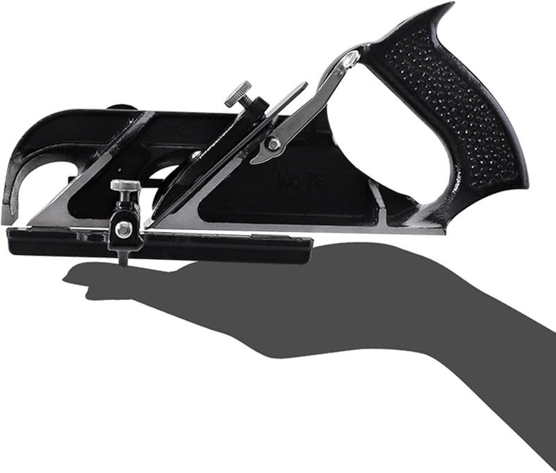 Adjustable Blade Carpenter Plane Hand Tool with Durable Cast Iron Base Portable Wood Planer for Smoothing - Image 3
