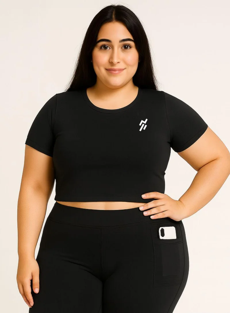 Plus Size Activewear Crop Top Soft