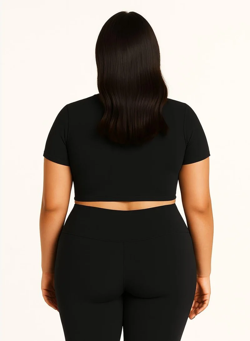 Moveletix Plus Size Activewear Crop Top Soft