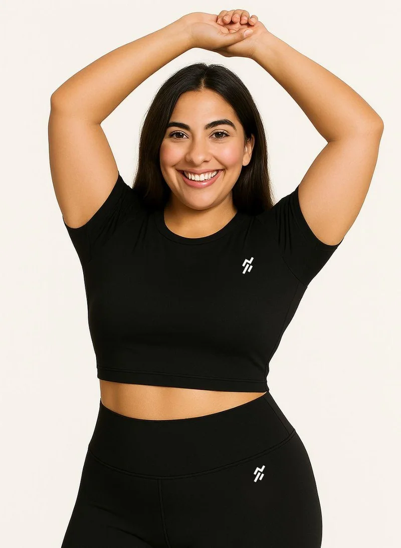 Moveletix Plus Size Activewear Crop Top Soft