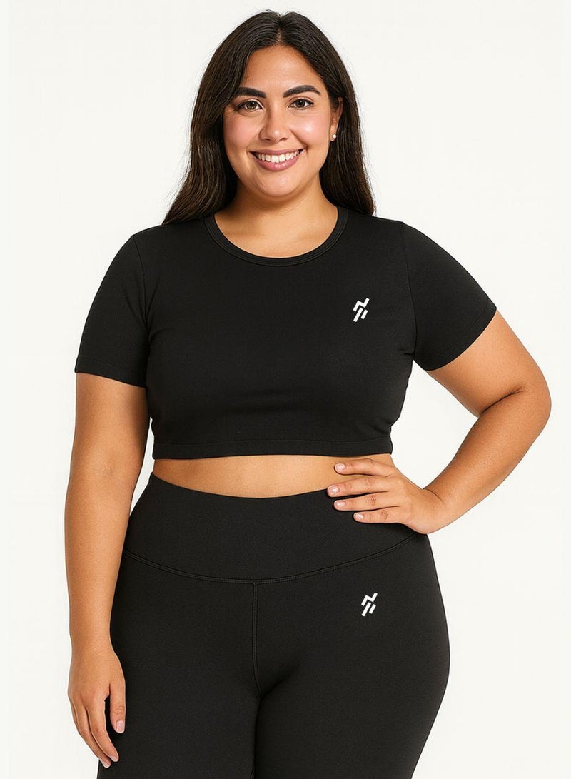 Moveletix Plus Size Activewear Crop Top Soft - Image 1