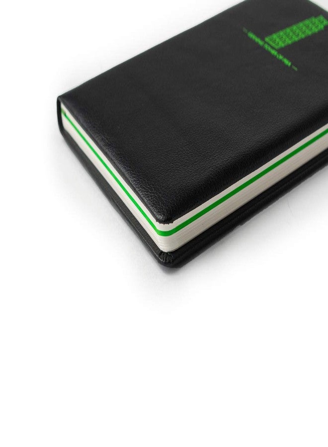 COMMA Laser - A5 Size Hard Bound Notebook - 224 Pages (192 Ruled Natural Shade + 32 Un-Ruled Green) - 80gsm - Dual Colour Soft PU Leather Cover - with Green Laser Etching of The Leaning Tower of Pisa - Image 3