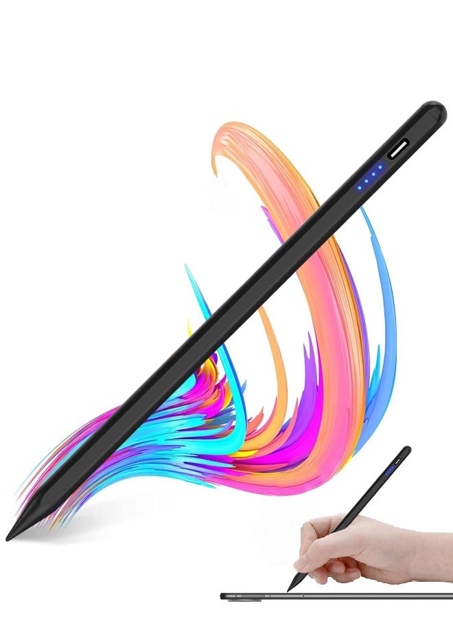 ZUKIMM Stylus Pen for iPad 9th&10th Gen, Apple Pencil 2nd Generation for iPad 2018-2023, iPad Pencil for iPad Pro 11/12.9 3/4/5 Gen, iPad Mini 5/6, iPad 6/7/8, iPad Air 3/4/5, Black  - Image 1