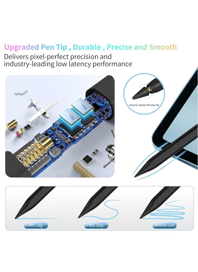 ZUKIMM Stylus Pen for iPad 9th&10th Gen, Apple Pencil 2nd Generation for iPad 2018-2023, iPad Pencil for iPad Pro 11/12.9 3/4/5 Gen, iPad Mini 5/6, iPad 6/7/8, iPad Air 3/4/5, Black  - Image 4