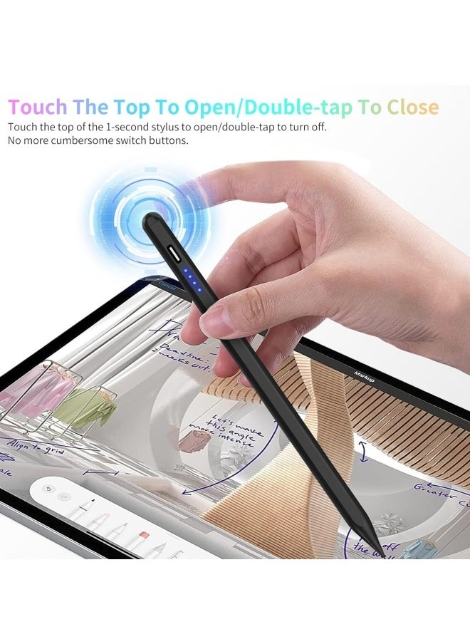 ZUKIMM Stylus Pen for iPad 9th&10th Gen, Apple Pencil 2nd Generation for iPad 2018-2023, iPad Pencil for iPad Pro 11/12.9 3/4/5 Gen, iPad Mini 5/6, iPad 6/7/8, iPad Air 3/4/5, Black  - Image 2