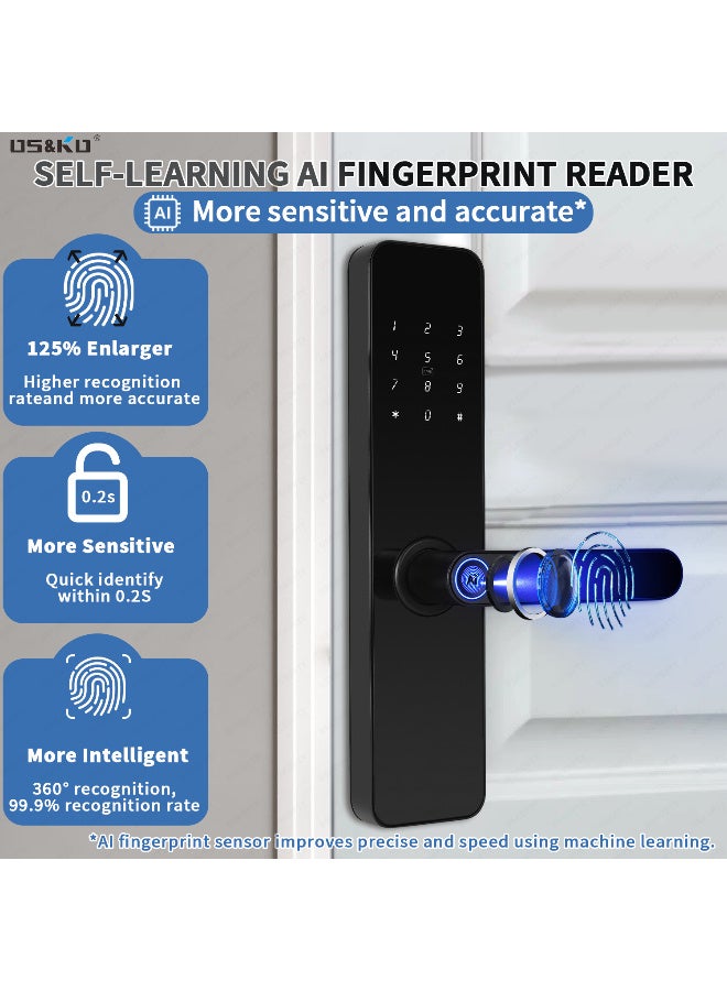 Easy to install, fingerprint smart door lock with TT Lock APP support - Image 2
