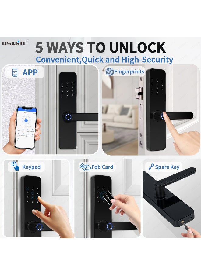 Easy to install, fingerprint smart door lock with TT Lock APP support - Image 3