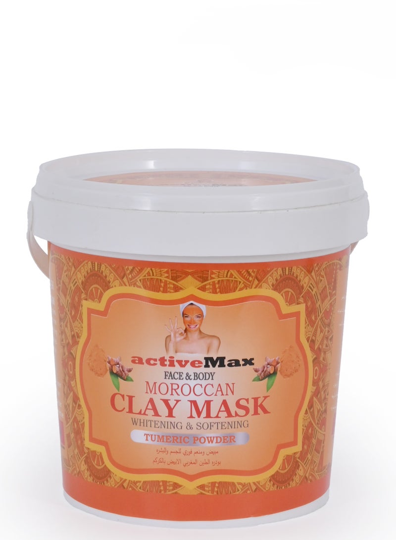 اكتيف ماكس قناع  بودرة الطين المغربي بالكركم 500 غرام - Image 1