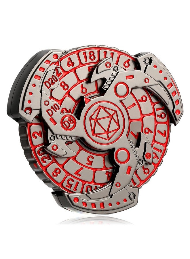 DNDND Roulette 7 In 1 Dnd Dice Set,All In 1 D&D Spinner Metal Dice With Gorgeous Gift Box For Dungeons And Dragon And Tabletop Game (Nickelplate) - Image 1