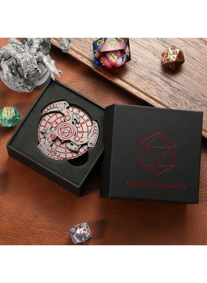 DNDND Roulette 7 In 1 Dnd Dice Set,All In 1 D&D Spinner Metal Dice With Gorgeous Gift Box For Dungeons And Dragon And Tabletop Game (Nickelplate) - Image 2