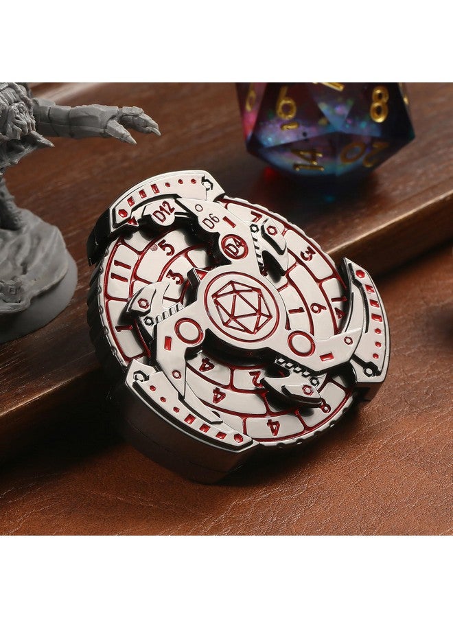 DNDND Roulette 7 In 1 Dnd Dice Set,All In 1 D&D Spinner Metal Dice With Gorgeous Gift Box For Dungeons And Dragon And Tabletop Game (Nickelplate) - Image 3