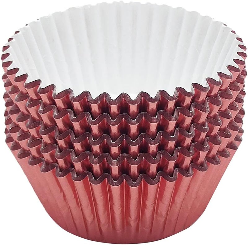 Mombake Standard Rose Gold Foil Cupcake Liners Muffin Baking Cups for Party and More, 100-Count - Image 5
