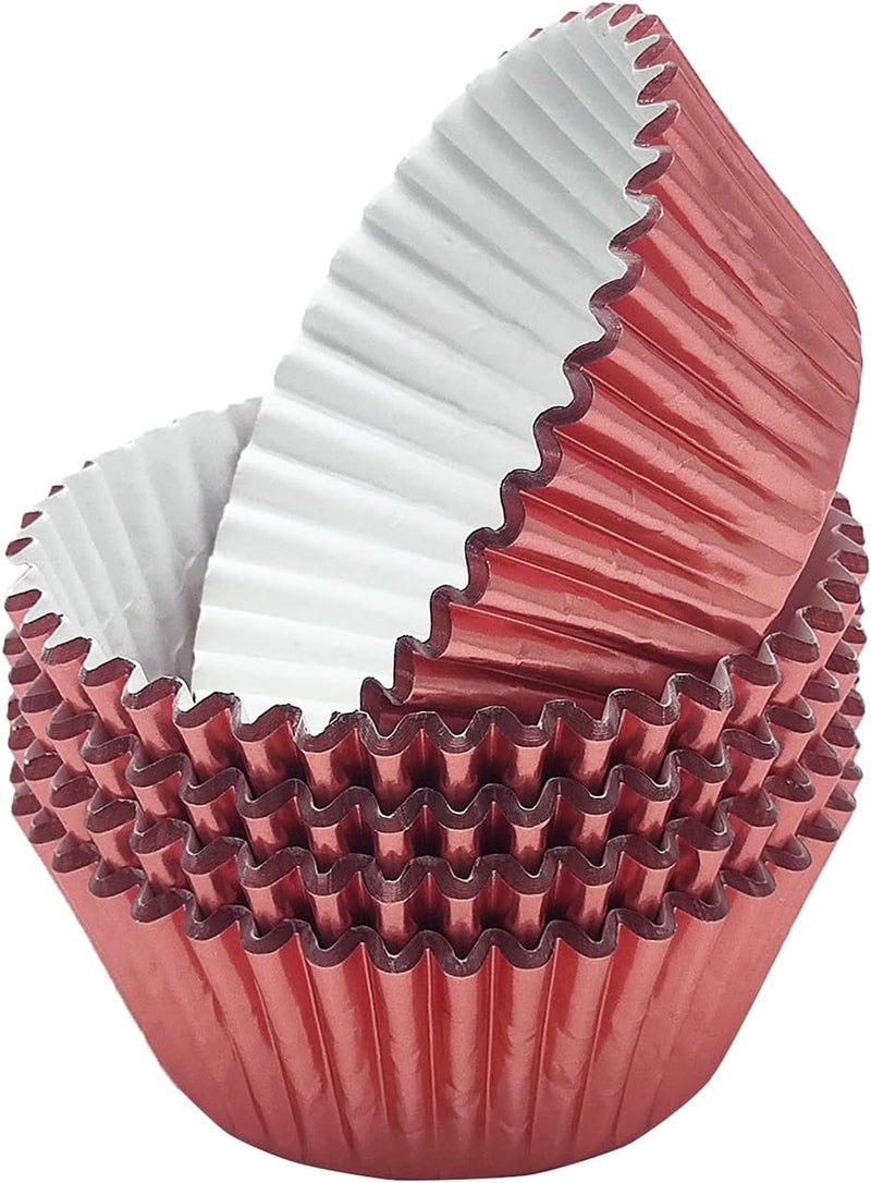 Mombake Standard Rose Gold Foil Cupcake Liners Muffin Baking Cups for Party and More, 100-Count - Image 3