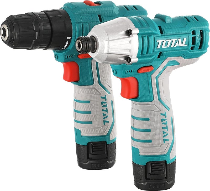TOTAL Tkli1201 Lithium-Ion Cordless 2 Pcs Combo Kit With High Performance - Multi Color - Image 1