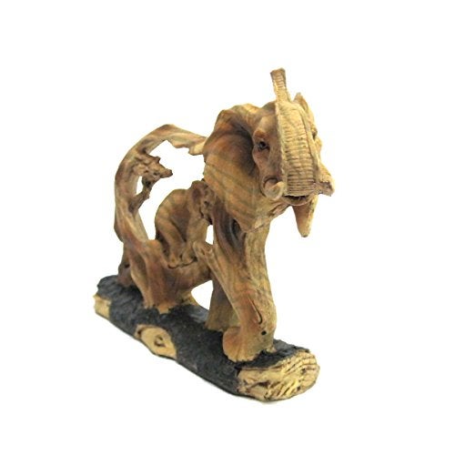 Ebros Gift Elephant and Baby Walking in The Wild Faux Wood Figurine - Image 2