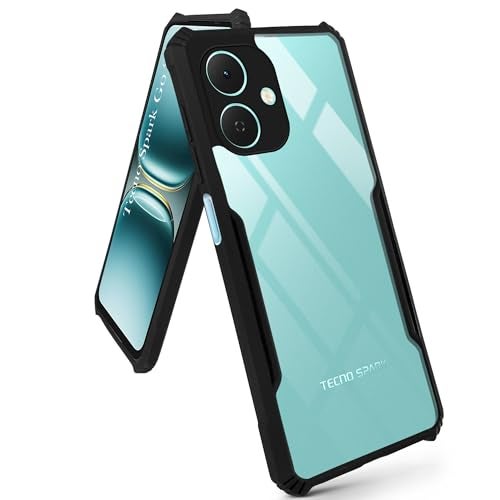 Jkobi Back Cover Case for Tecno Spark Go 2 (Shockproof with Polycarbonate Clear Panel | Professional Black) - Image 5