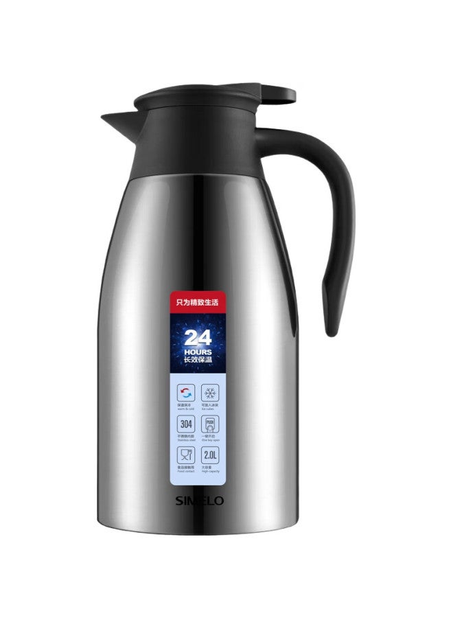 Simelo Insulated Thermos, Household 304 Stainless Steel Warm Pot, Hot Water Kettle, 2L, Aijia Fashion Natural Color - Image 3