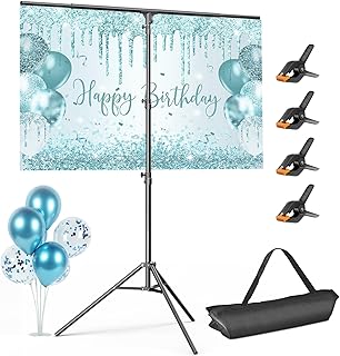 EMART EMART Emart T Shaped Backdrop Stand - 8.5x5ft - Portable T Stand Backdrop Holder, Photo Back Drop Adjustable Stand with - Image 1