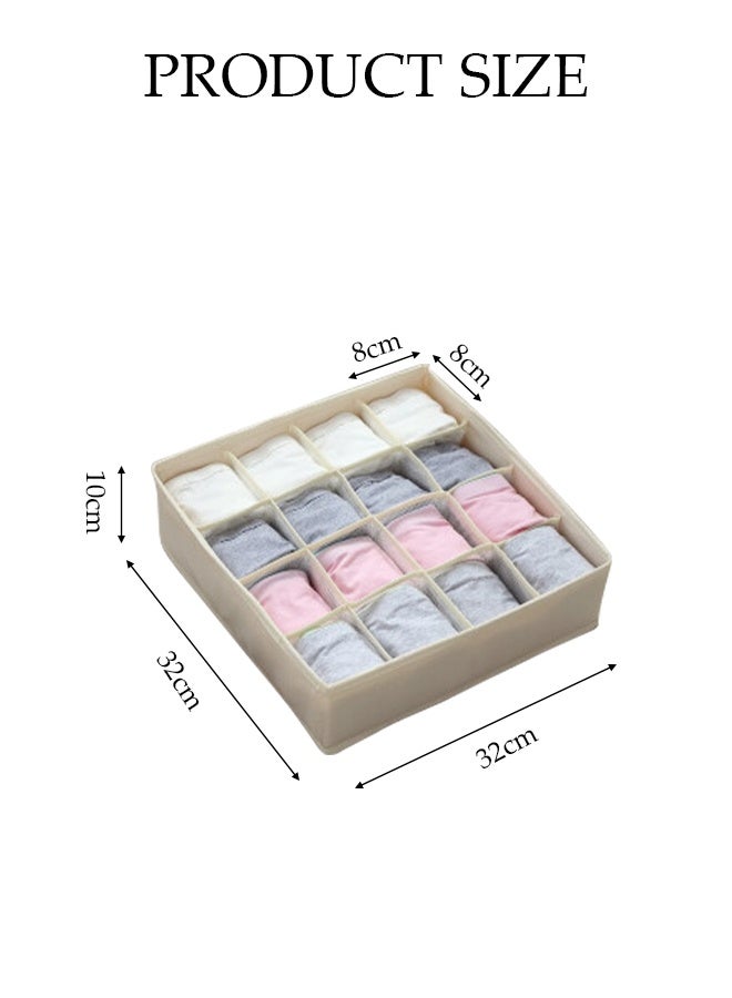 DUNISO 3 Packs Wardrobe Organiser ,Sock Underwear  Divider Cabinet , Foldable Underwear Storage Boxes for Storing Socks, Handkerchiefs, Ties, Belts - Image 2