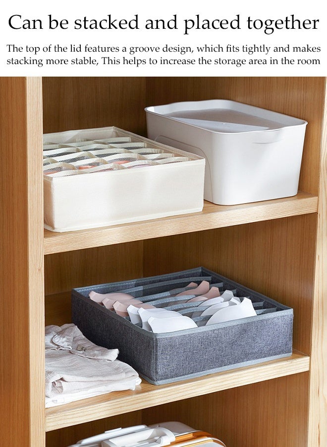 DUNISO 3 Packs Wardrobe Organiser ,Sock Underwear  Divider Cabinet , Foldable Underwear Storage Boxes for Storing Socks, Handkerchiefs, Ties, Belts - Image 3