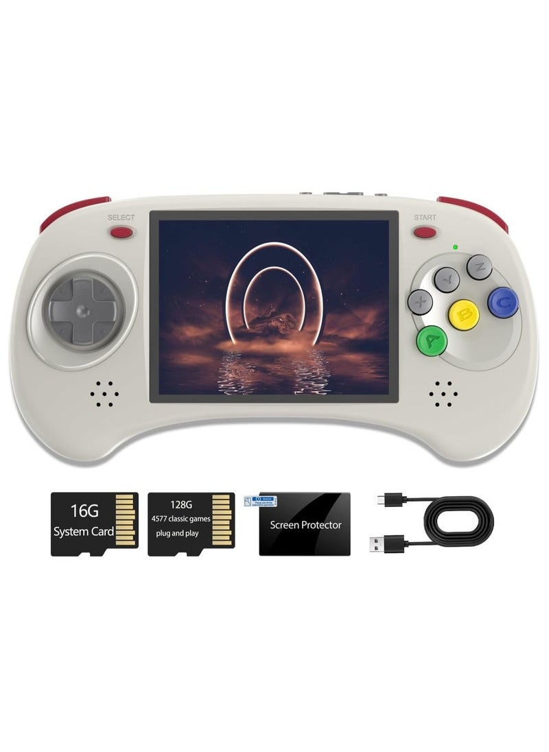 ANBERNIC  - RG ARC D Retro Handheld Game Console, Dual OS Android 11 and Linux System with 128G SD Card 4541 Games Support 5G WiFi 4.2 Bluetooth Moonlight Streaming and HDMI Output (Grey) - Image 1