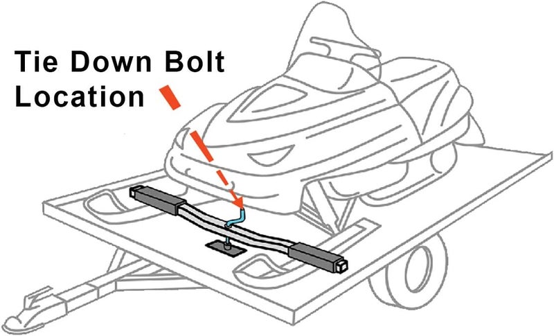 Raider TDB-1209 5/8" Tie Down Bolt for Snowmobile Trailer Tie Down Bar/Crank Plate - Image 3