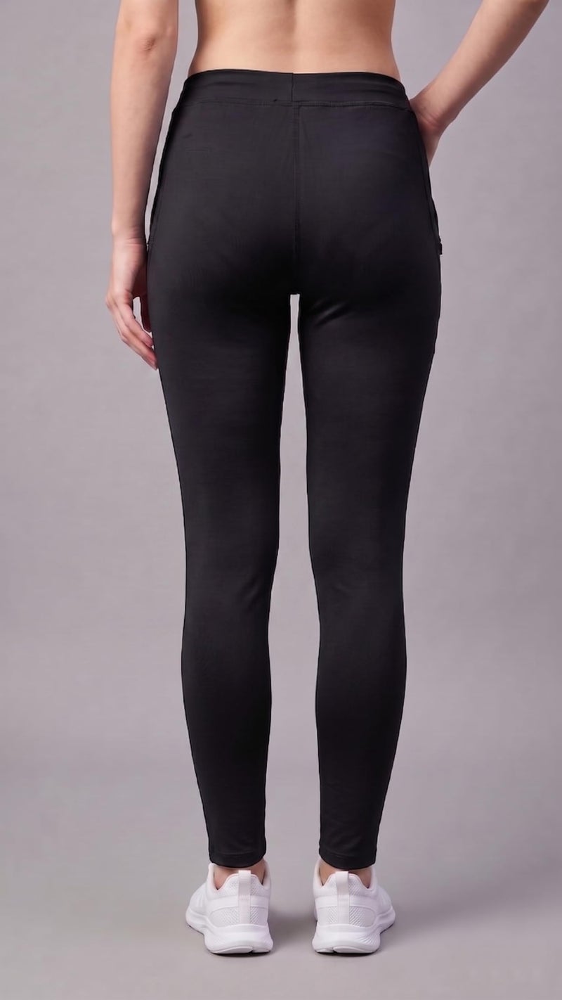 Mehrang Stretchable Yoga Pants for Women & Gym Pants for Women Workout with Mesh Insert & Side Pockets (in, Alpha, 2XL, Black) - Image 2