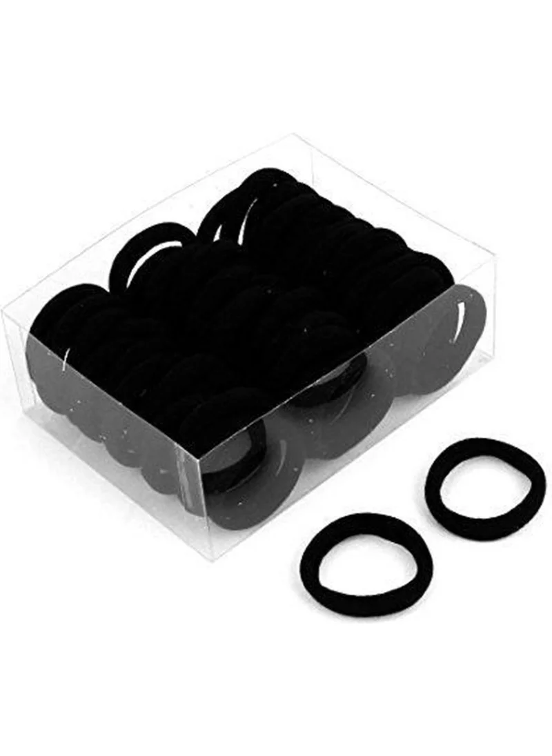 Bahels 100-Piece Women's Black Hair Rubber Buckle Set