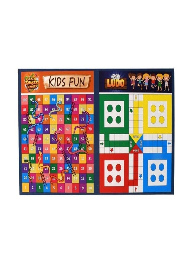 Red Champion 3-in-1 Wooden Board Game Set with Ludo, Snakes & Ladders & Desktop Football, Foldable Box Indoor Tabletop Game Kit with Dice & Playing Pieces for Kids & Family Fun - Image 4