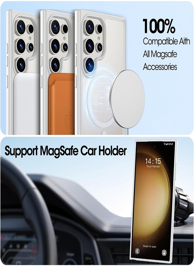 Case Crystal Clear for Samsung Galaxy S24 Ultra Magnetic Clear Cover, Compatible with Wireless Charger and Magsafe Card Wallet, Simplistic Transparent Shockproof and Drop-Proof Case - White - pzsku/ZE66C10AEF044E57B633CZ/45/_/1722981823/07aa3674-d46b-4f26-a487-edda4d202626