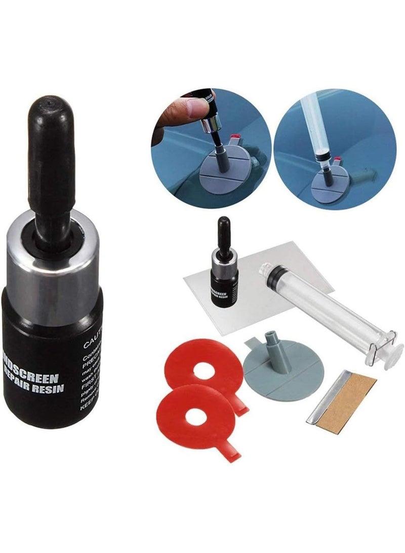 SOLARAE Fast Repair DIY Car Windshield Repair Kit, Windshield Repair Kit, to Fix Auto Glass Windshield Crack Chip Scratch, for Bulls Eyes Star Half Moon Long Crack Combination Repairment - Image 2