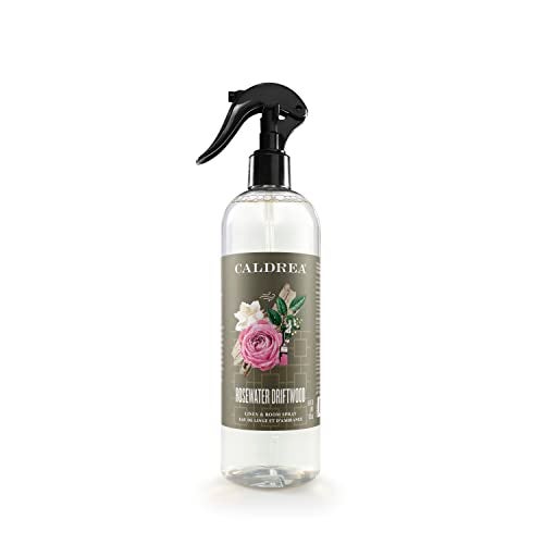 Caldrea Linen And Room Spray Air Freshener, Made With Essential Oils, Plant-Derived And Other Thoughtfully Chosen Ingredients, Rosewater Driftwood Scent, 16 Oz - Image 1