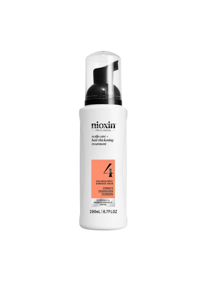Nioxin System 4 Scalp Care + Hair Thickening Leave-In Treatment | For Colored, Dry, & Damaged Hair with Progressed Thinning | Nourish & Boost Hair Density with Niacinamide & Biotin | 6.8 Fl Oz - Image 1