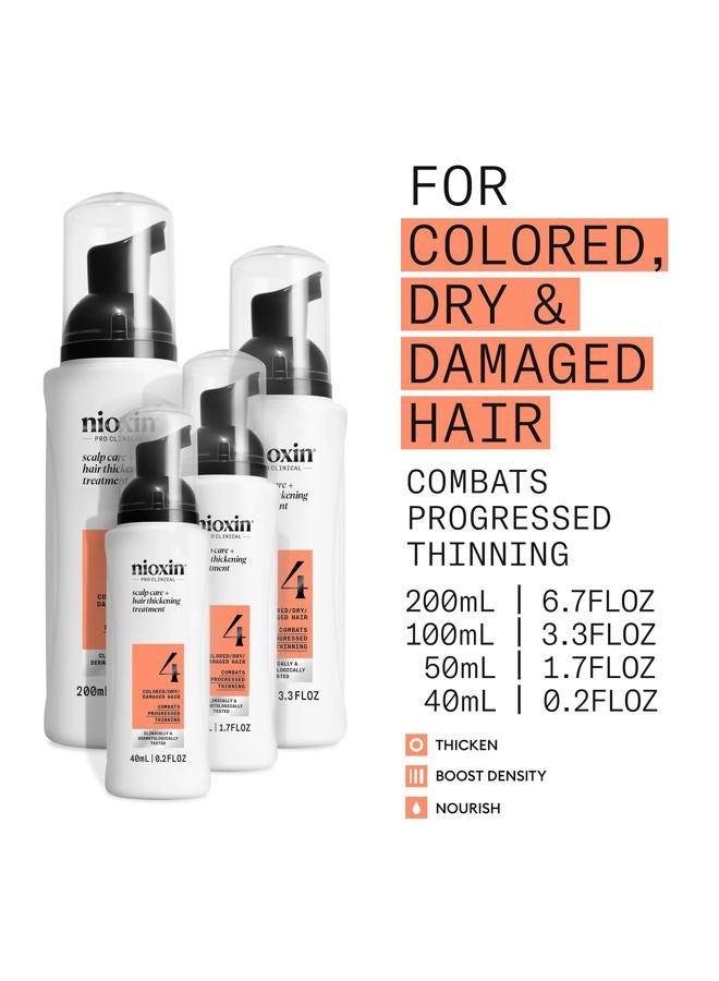 Nioxin System 4 Scalp Care + Hair Thickening Leave-In Treatment | For Colored, Dry, & Damaged Hair with Progressed Thinning | Nourish & Boost Hair Density with Niacinamide & Biotin | 6.8 Fl Oz - Image 4