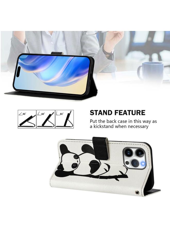 S-TOP Case For iPhone 15 Pro Max Art Colored Drawing Pattern Leather Phone Case - Image 3