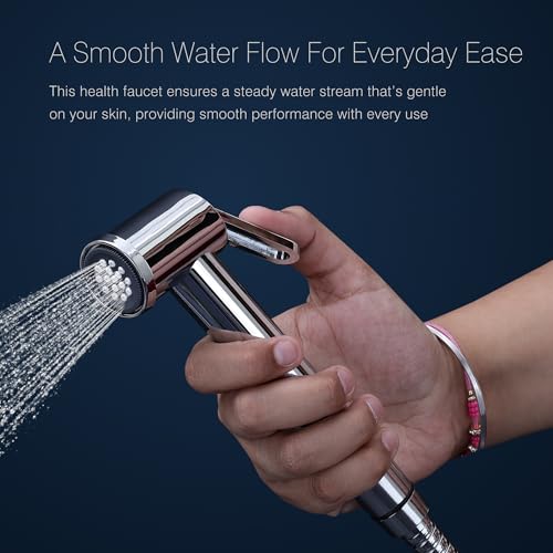 Hindware Italian Collection Health Faucet for Bathroom | Made of ABS | Comes with 1.2-Meter Stainless Steel Tube | Element | 1-Year Manufacturer Warranty - Image 2