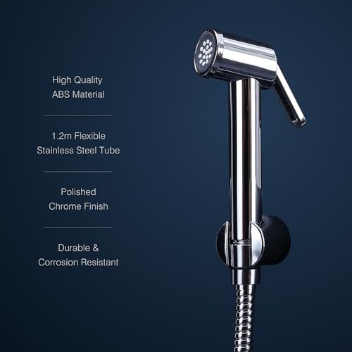 Hindware Italian Collection Health Faucet for Bathroom | Made of ABS | Comes with 1.2-Meter Stainless Steel Tube | Element | 1-Year Manufacturer Warranty - Image 4