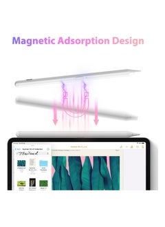 Generic Pencil for iPad Air 5th Gen, iPad 10th Generation - Stylus Pen for iPad Mini 6 / 5th, Active Pen with Palm Rejection for iPad 10th/9th/8th/7th Gen, Compatible with iPad Pro (11/12.9 Inch), White  - Image 3