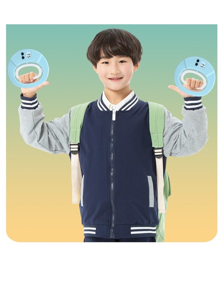 general Children's hand gripper for primary and secondary school students, kindergarten trainer, teenagers, professional hand training, children's finger counting (blue) - Image 2