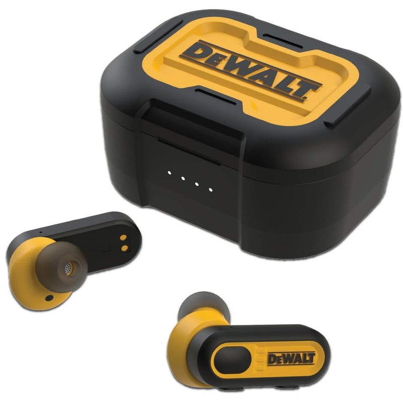 DEWALT True Wireless Bluetooth Earbuds — TWS Bluetooth Headphones — Wireless Earbuds with Type C Charging Case — Waterproof Wireless Earphones — Jobsite Pro-X1 Premium Sound for Outdoor Work - Image 1