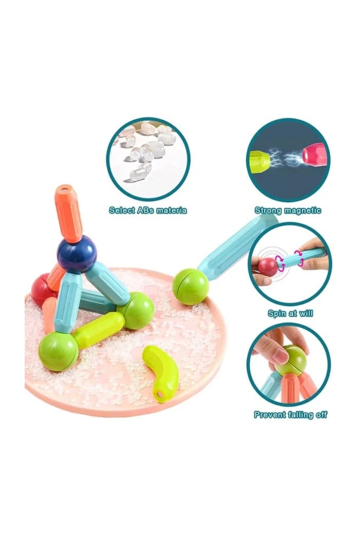 أشكال تريند المغناطيسية ٢٠٢٥ - تُنمّي مهارات طفلك وتُحفّزه على الإبداع! تحتوي على ٣٦ شكلاً مغناطيسياً تُنمّي التركيز والتحكم. تعلّم الأشكال... - Image 3