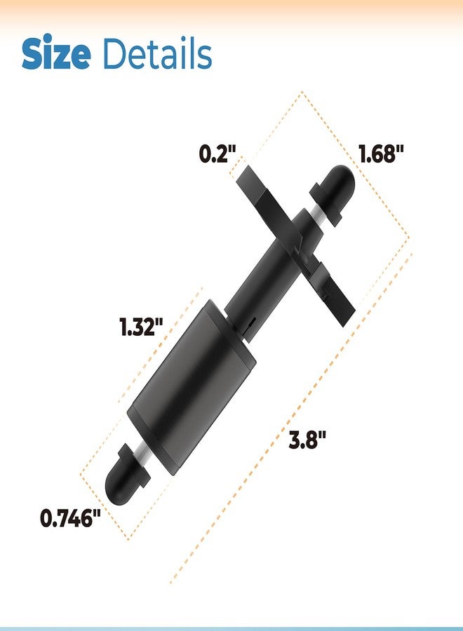 أنتوبيل مجموعة المروحة المغناطيسية A20208 متوافقة مع فلتر حوض السمك عالي الأداء Fluval FX4 A214 (أسود) - Image 2