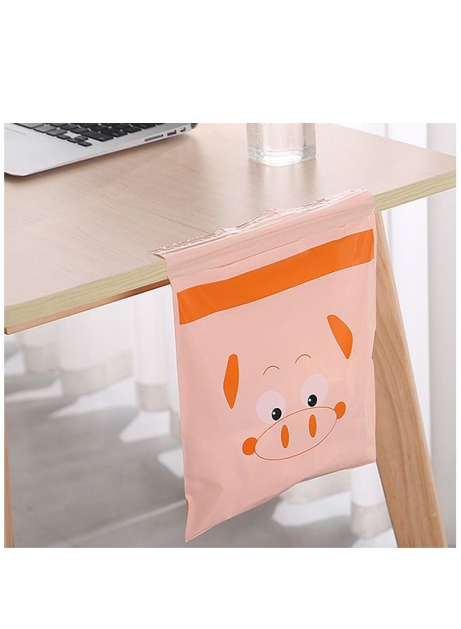 30 Pcs Easy Stick on Disposable Cartoon Car Trash Bag, Portable Sealable Durable Thickening PEVA Waterproof Leak Proof Vomit Bag, Camping Kitchen Office Storage Bag(Blue+Orange) - Image 5